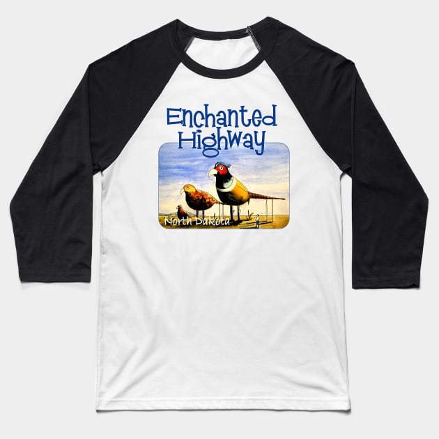 Enchanted Highway, North Dakota Baseball T-Shirt by MMcBuck